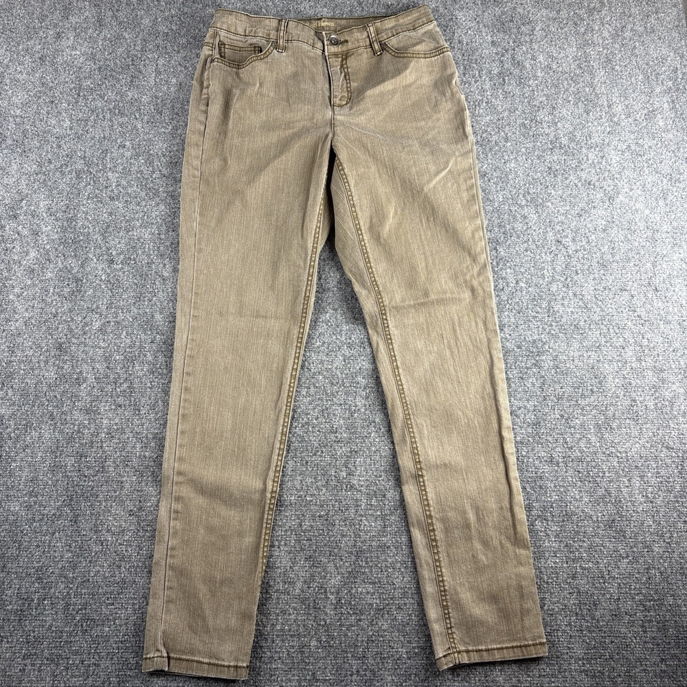Ruff Hewn Women's Skinny Jeans Size 10 Khaki Brown Wash Comfort Stretch Pants